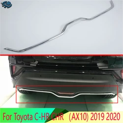 For Toyota C-HR CHR AX10 2019 2020 Car Accessories ABS Chrome Rear Bumper Skid Protector Guard Plate