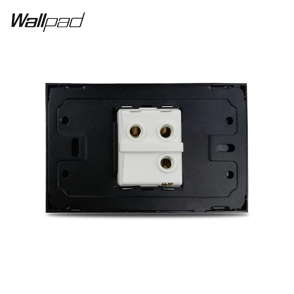 118 US 1 Gang Wall Light Switch Wallpad L3 czarny Panel aluminiowy 1 Way 2 Way Intermediate American Size Luminous Indicator