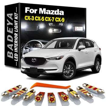 BADEYA Canbus pour Mazda CX-3 CX-5 CX-7 CX-8 CX-9 CX3 CX5 CX7 CX8 CX9 LED intérieur dôme carte plaque d'immatriculation Kit d'éclairage accessoires