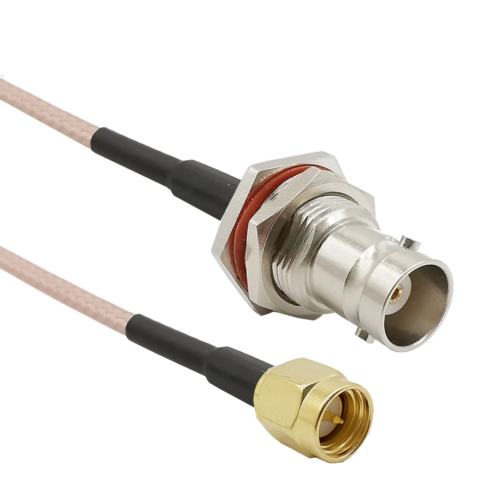 SMA Male to BNC Female Bulkhead Connector RF Assembly BNC Jack to SMA Plug RG316 Coaxial Cable 10CM-1M