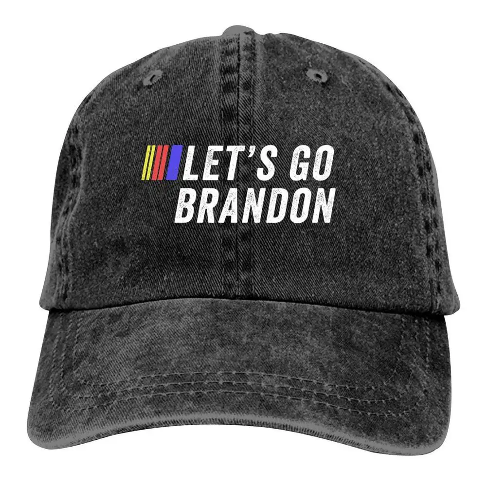 Unisex Sports Cap Denim Hats Let's Go Brandon Hats For Outdoor FJB Peaked Caps For Young Men Women