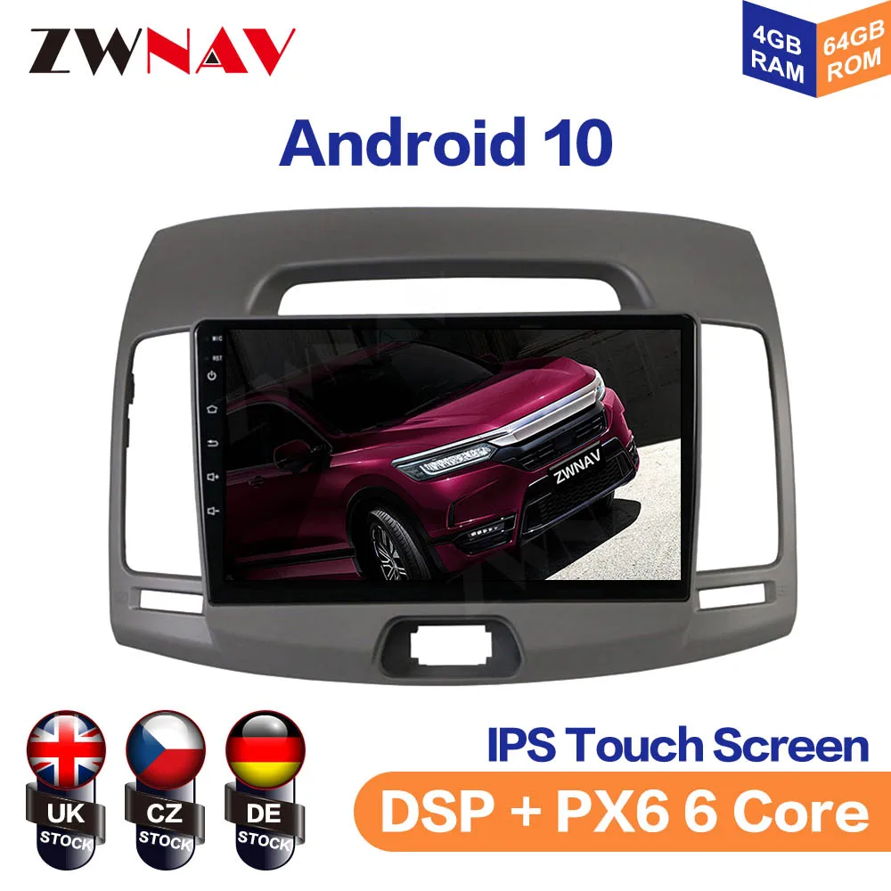 Android 10 IPS Screen For Hyundai Elantra 2008-2010 Car Multimedia Player Navigation Audio Radio Stereo Head Unit Gps 1 din auto