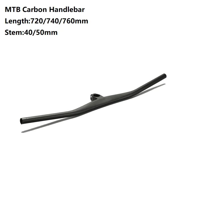 

MTB Handlebar T800 Full Carbon Fiber Integrated Handlebar BMX Racing Bike UD Matte Handle Bar 31.8*720/740/760mm