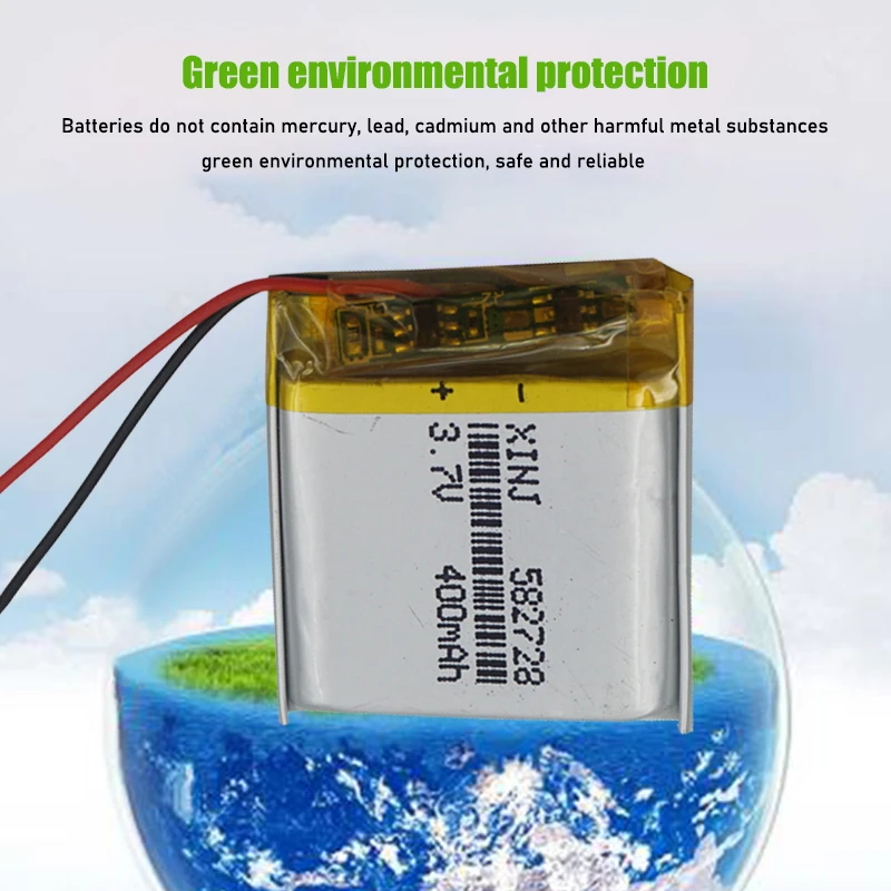 3.7 فولت 400mAh 582728 ليثيوم بوليمر ليثيوم بو بطارية ليثيوم أيون قابلة للشحن خلايا ليبو للبلوتوث المتكلم المساعد الشخصي الرقمي دفتر لتحديد المواقع