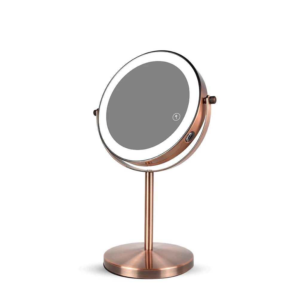 7in 3X Magnifying Cosmetic Mirror with USB Charging Touch Bath Vanity Dimmer Switch Make up Double Side Desktop Mirror