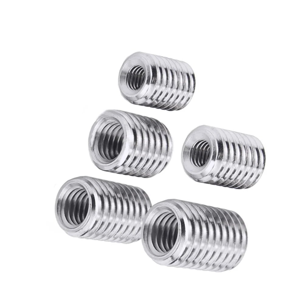 10/50pcs M6/M8,M4 M6 to M10, M8 to M10, M10 to M12/M14 Inner Outer Threaded Hollow Tube CouplerConveyer Sliver Adapter Screw