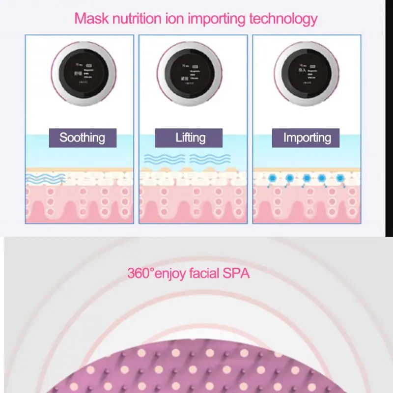 Gezicht Schoonheid Elektrische Ems Trillingen Schoonheid Massager Huidverzorging Verjonging Anti-Rimpel Acne Verwijdering 3D Gezichtsmasker