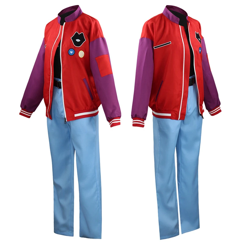 Anime Egg-Priority Kawai Rika Jacket Wonder Egg Priority  Cosplay Costume Daily Casual Red Coat Pants Suit And Wig  Halloween