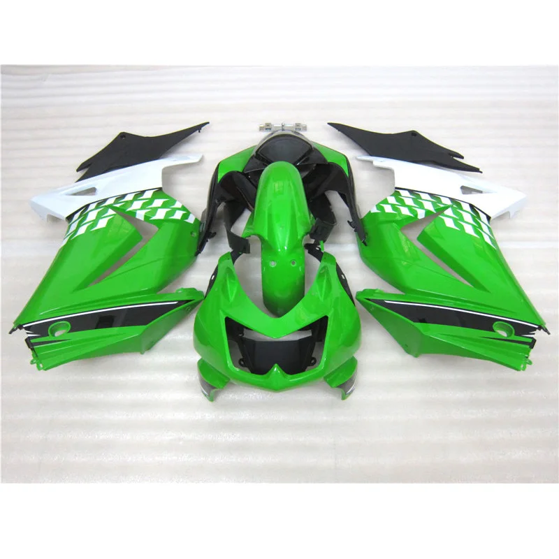 

Injection Motorcycle for Kawasaki Ninja 250R fairing kit 2008-2014 green black white fairing set 250r 08 09 11 12-14 ZM54