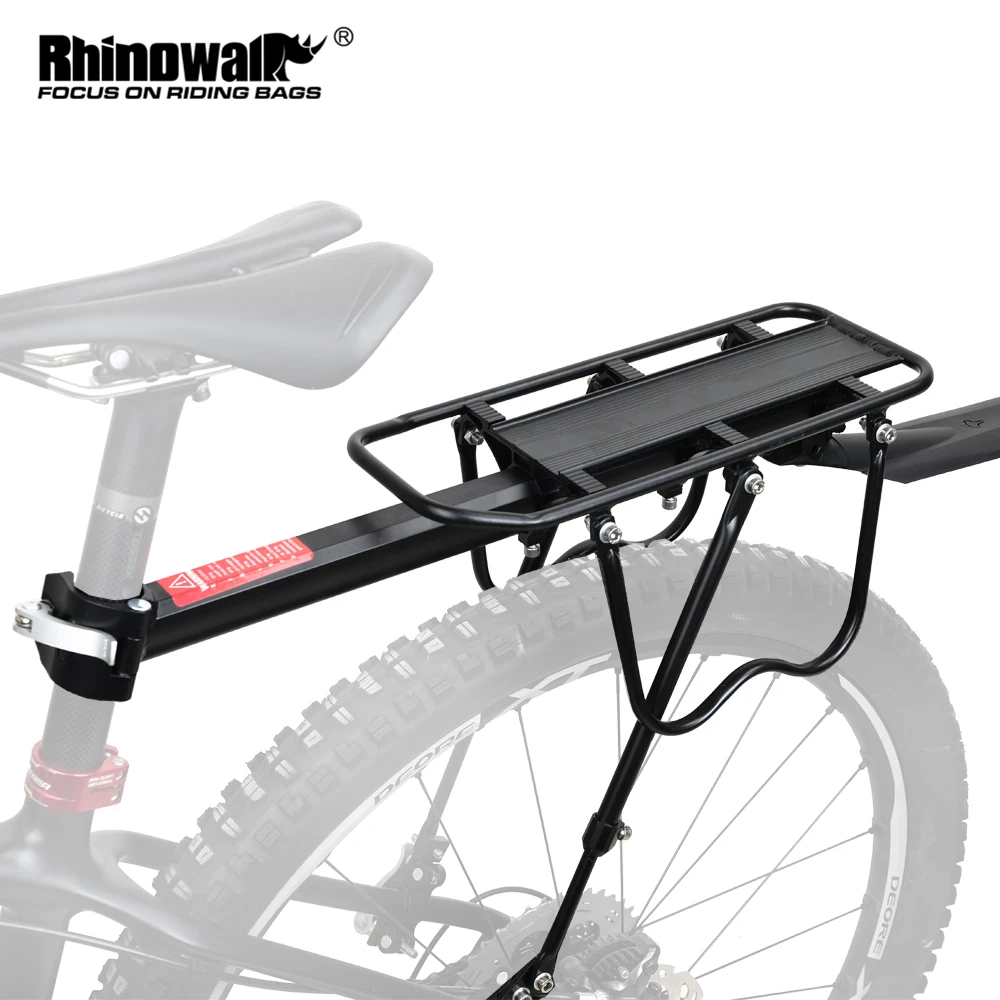 

Rhinowalk Bicycle Luggage Carrier Cycling Seatpost Bag Holder Stand Cargo Rear Rack Shelf For Bike with Install Tools