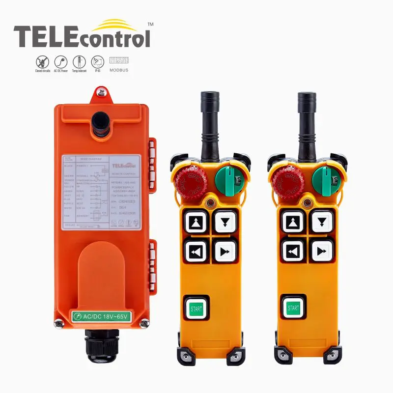 

Industrial Remote Control TELEcontrol F21-4D Hoist Crane lift button 4 buttons 1 receiver+2 transmitters for truck hoist crane