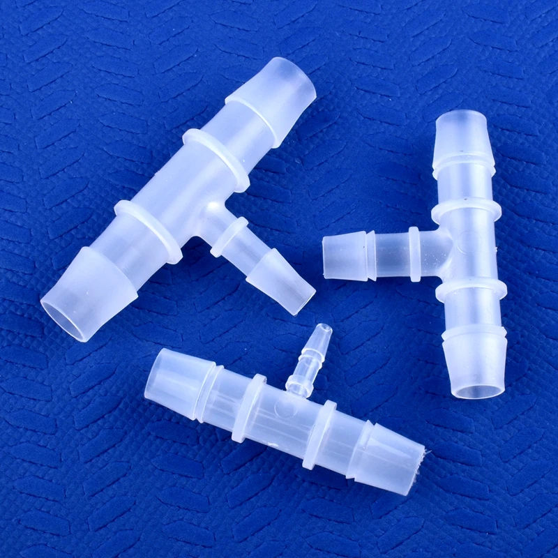 5~200pcs 12~20 To 4~16mm Reducing Tee Connector Food Grade PP Garden Irrigation Reducer Tee Aquarium Fish Tank Pagoda Hose Joint