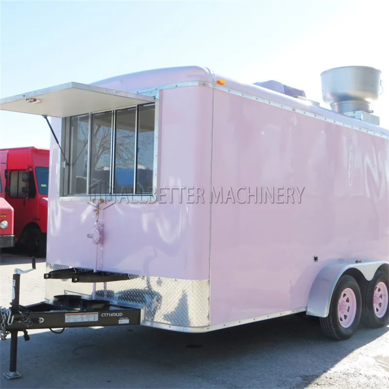 

Allbetter China Hot Selling BBQ Food Truck Fast Street Vending Carts Ice Cream Coffee Truck Trailer Mobile Square Food Trailer