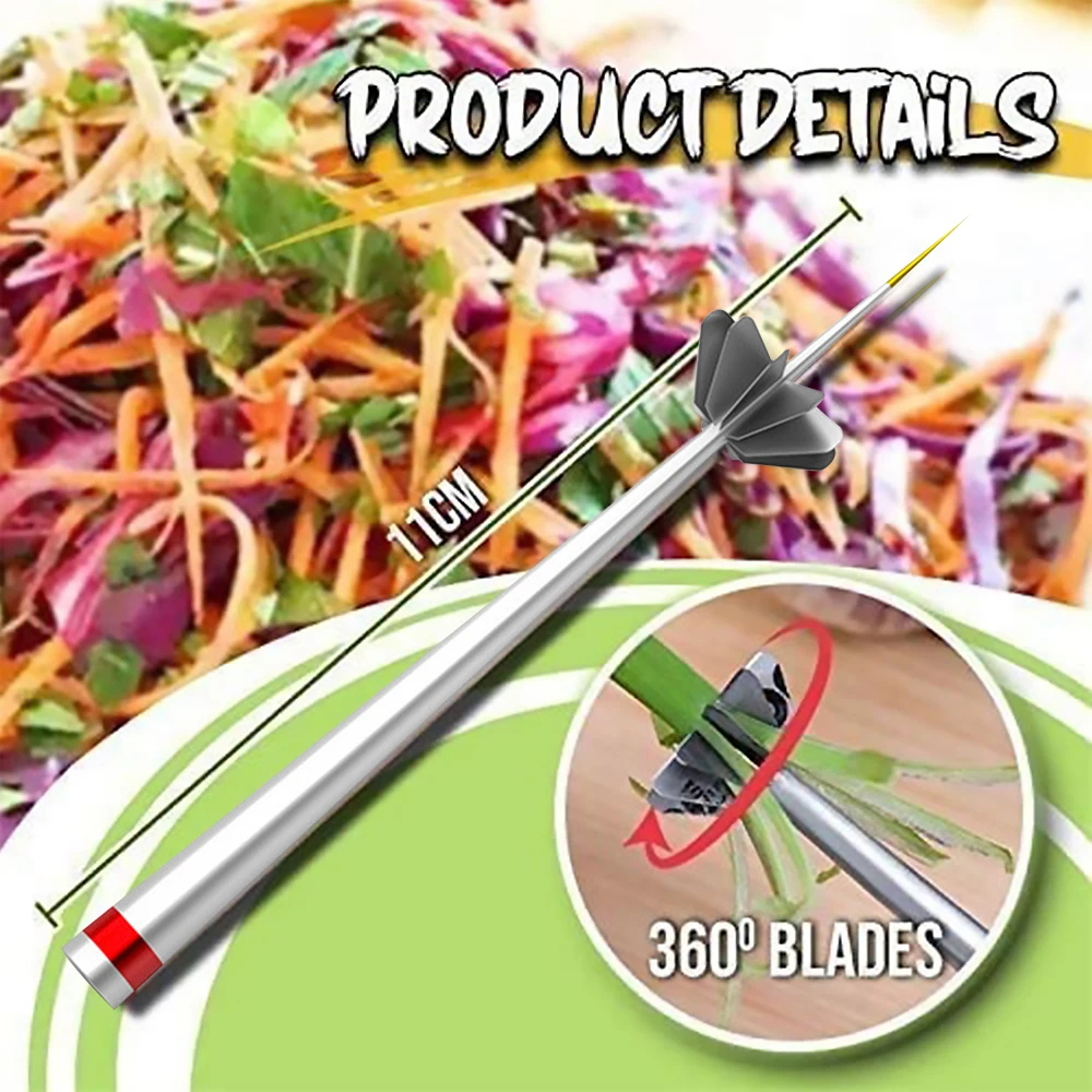 Stainless Steel Plum Blossom Onion Cutter Super Fine Green Onion Shredded Cutter Slicer Kitchen Tools Accessories Supplies