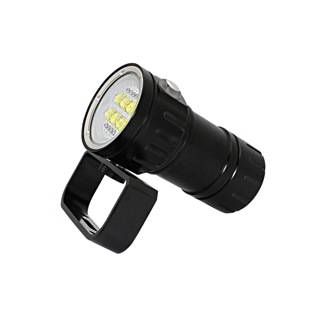 LED Diving Flashlight 6x  XHP70 / 90 LED Photography Video light 20000LM underwater 100m waterproof Tactical torch Lamp