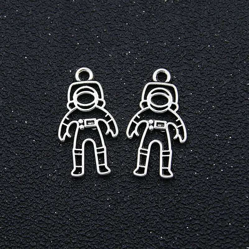 20Pcs 5 Styles Charms Hollow  Astronaut Rocket Alien Planet  Pendants For DIY Handmade  Necklace Bracelet Jewelry Material