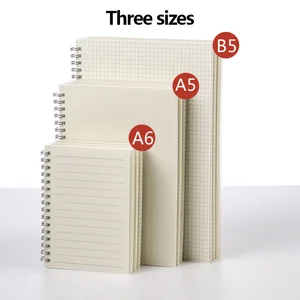 Notebook bobina espiral em branco, To-Do Forrado Dot, Grid Paper Journal, Diário Sketchbook para escola, Artigos de papelaria, A5, A6, B5 12 principais vendas notebook leve - №6