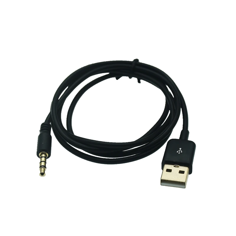 3.5mm AUX Audio Plug Jack to USB 2.0 Male Charge Cable Adapter AUX Cord Data 100cm cable 3FT