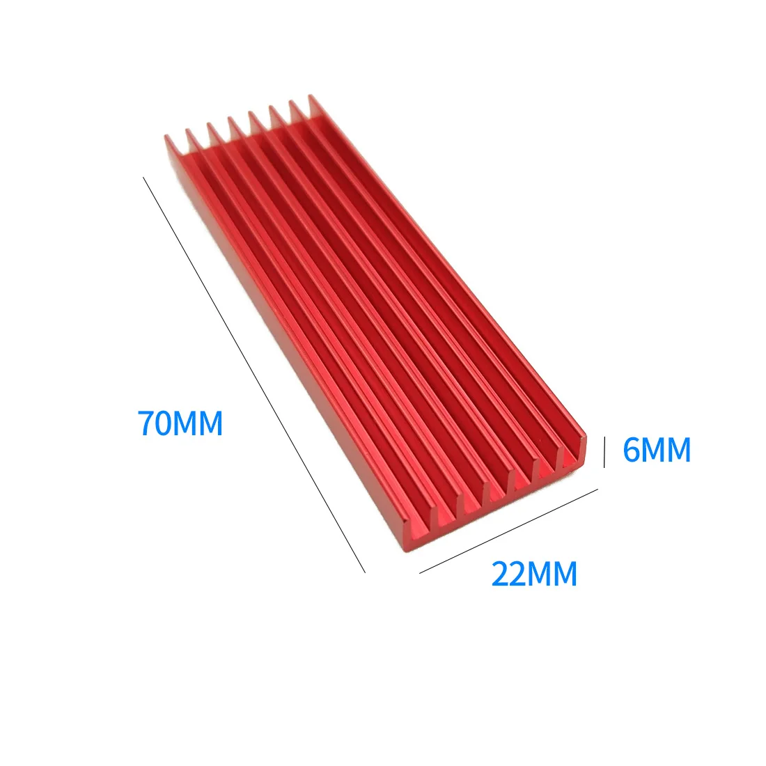 XT-XINTE 70*22*6mm Aluminum Alloy Heatsink Cooler Heat Sink Thermal Conductive Adhesive for NVME NGFF M.2 2280 PCI-E SSD