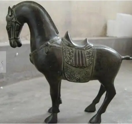 

free shipping Dynasty Old Chinese antique Bronze Horse Statue