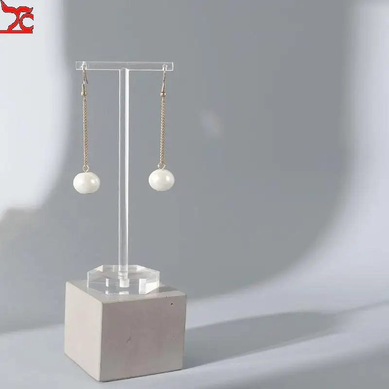 

Popular Style Clear Acrylic Earrings Display Holder Acrylic Jewelry Display Holder T Shape Stud Earrings Drop Earrings Showcase