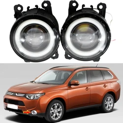 CAR LED Angel Eye DRL for Mitsubishi Outlander III 3 GG_W GF_W ZJ 2013 2014 2015-2018 LED Fog Lights Lens Daytime Running Light