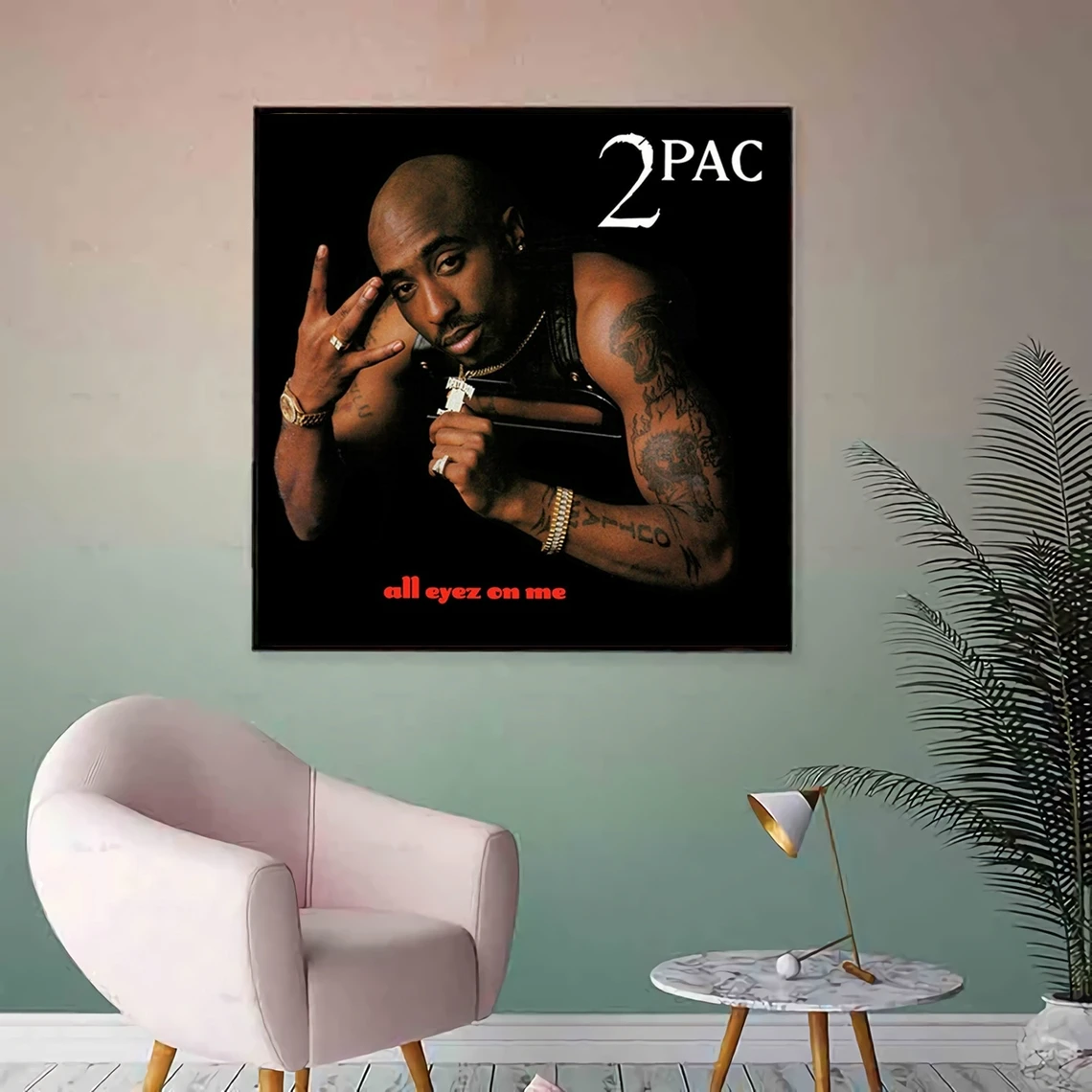 Tupac Shakur 2pac Music Album Canvas Poster Art Hip Hop Rapper Pop Music Star Home Wall Painting Decoration