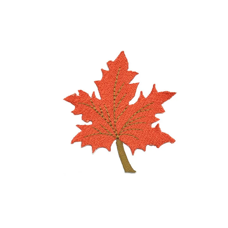 Exquisite Maple Leaf Embroidery Cloth With Ironing Patches For Clothing Parches Ropa Termoadhesiv DIY Handmade Decoration Sweing