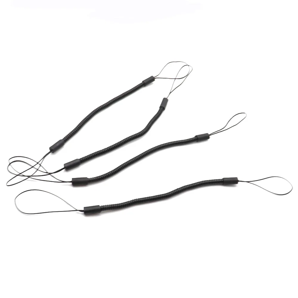 PU elastic cord spring small hanging line stylus hanging line black rubber head rope anti-loss rope  Spring Hose Wire For Phone