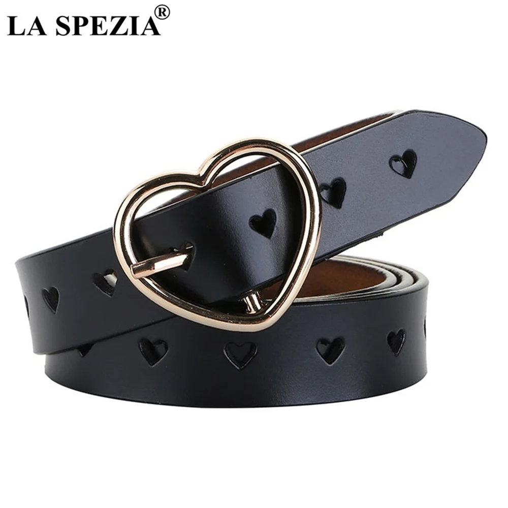 Women Belt Real Leather Camel Heart Pin Buckle Belt Ladies Fashion Genuine Leather Cowhide Female Brand Designer Belts