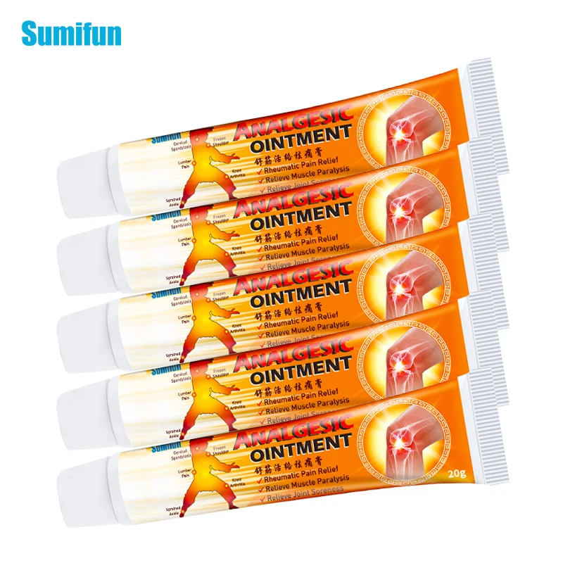 

Sumifun Chinese 5PCS Analgesic Balm Ointment Arthritis Joint Back Pain Relief Cream Rheumatism Arthritis Muscle Sprain Ointment