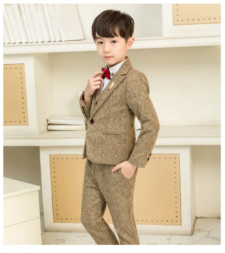 

Flower Boys Wedding Suit Kids Blazer Jacket Gentleman Formal Birthday Dress School Children violin dance show Costume