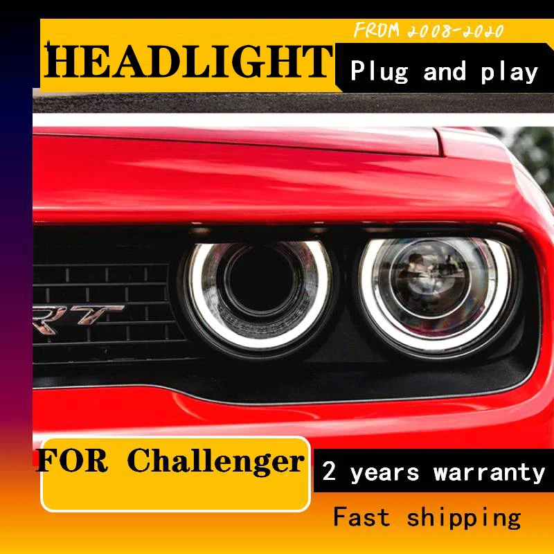 

Headlight Assembly For Dodge Challenger 2008-2020 LED Daytime Running Light LED Turn Signal Xenon Low Beam High Beam Accessories