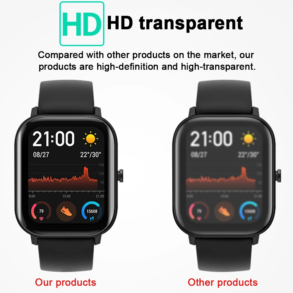 2 قطعة واقية ل Huami Amazfit GTS الزجاج اكسسوارات فيلم ل Huami Amazfit GTS غطاء كامل واضح لينة HD شاشة أحدث
