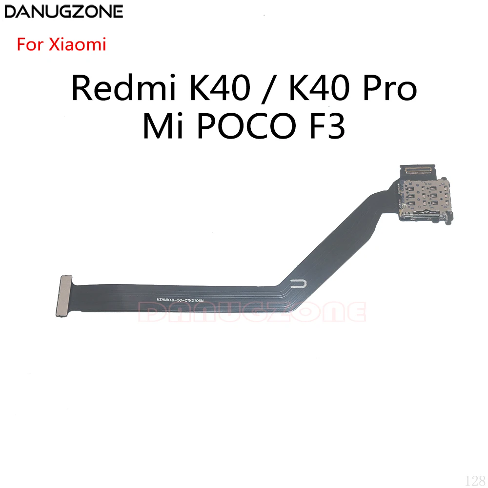 Suporte para cartão sim, conector flexível para xiaomi redmi k40/k40 pro/poco f3