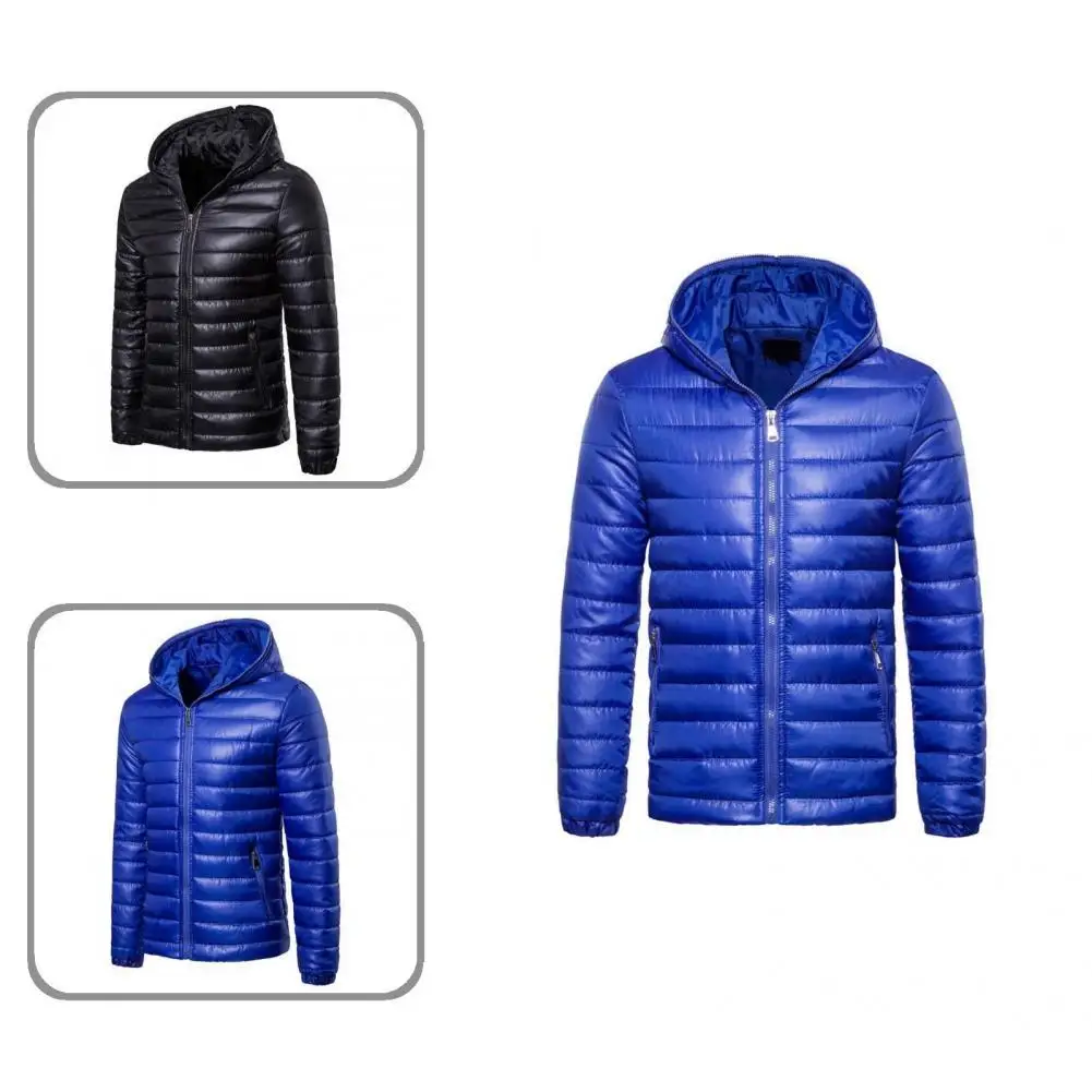 Chaqueta térmica con cremallera para hombre, abrigo con cremallera, resistente al desgaste, con capucha