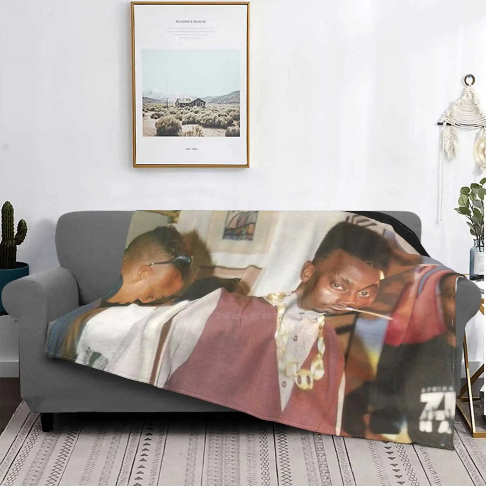 Big Daddy Trend Style Funny Fashion Soft Throw Blanket Vintage Big Daddy Hiphop Legend Rakim Biggie Nas 80s 1990s 1980s