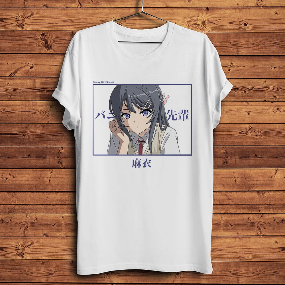 kawaii Bunny Girl Senpai Mai Sakurajima funny anime t shirt Men new white Casual TShirt Unisex otaku manga waifu streetwear tee