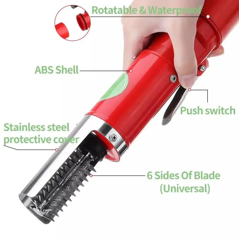 120W Portable Electric Fish Scaler Fishing Scalers Clean Fish Remover Cleaner Descaler Scraper Seafood Tools EU Plug