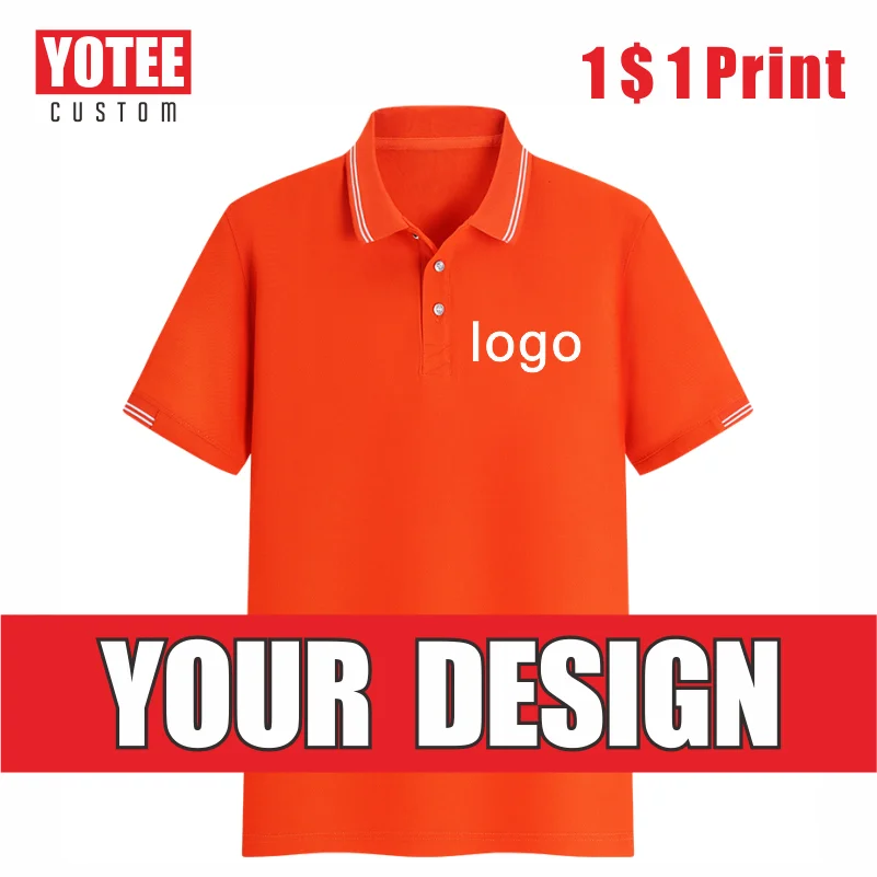 YOTEE2020 new high quality cheap short sleeve POLO company group custom embroidery fashion men and women POLO customization