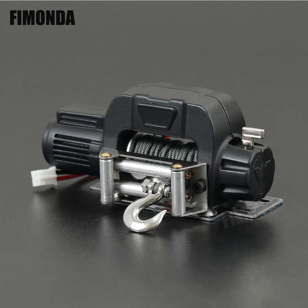 Metal Front Rear Bumper Single/Double Motor Winch for 1/10 RC Crawler Axial SCX10  TRX4 Redcat GEN8 RGT 86100 TAMIYA CC01