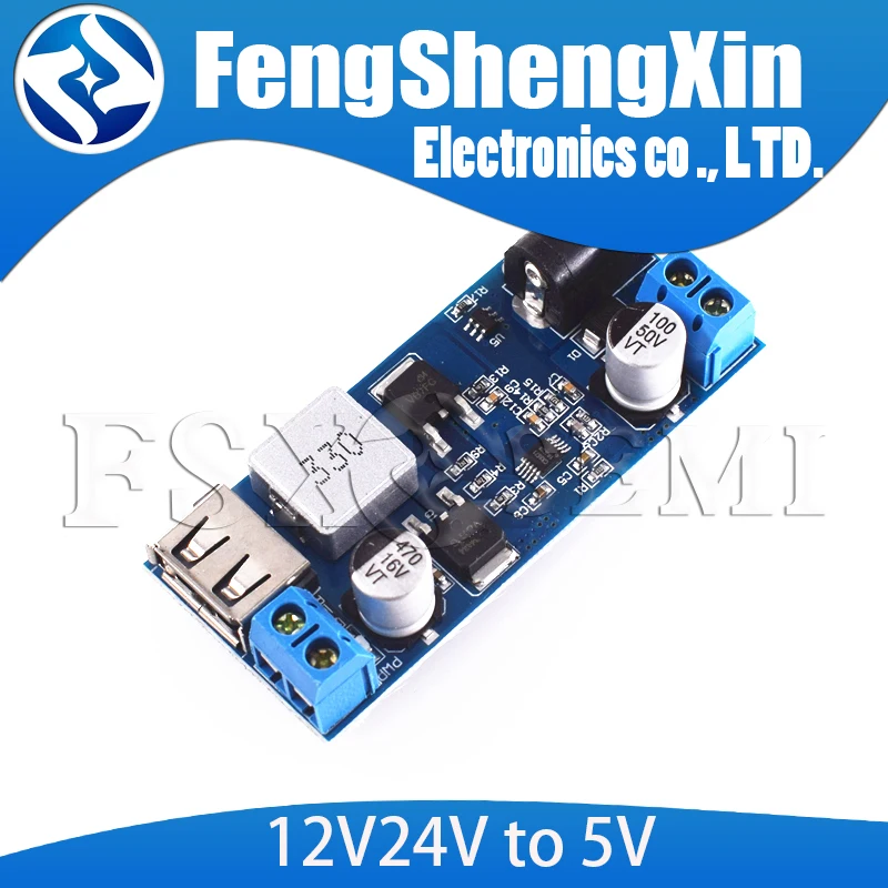 DC-DC 24V/12V To 5V 5A Step Down Power Supply Buck Converter Replace LM2596S Adjustable USB Step-down Charging Module 30W image 2
