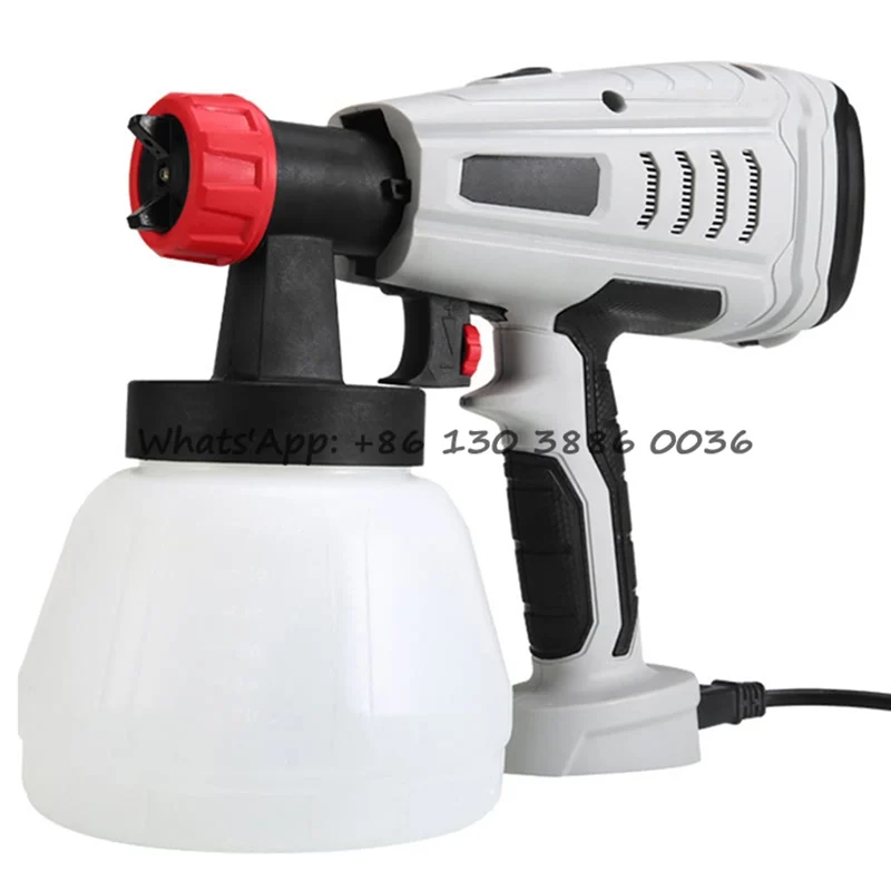 Automatic Electric Spray Gun HVLP 220V High Power Home Paint Sprayer Flow Control Adjustable Easy Spraying Clean