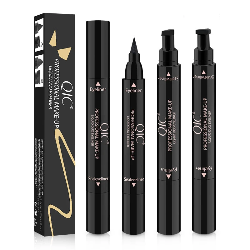 OWOSC 1pc Eyeliner Stamp Liquid Eyeliner Pencil Double Headed Makeup Stamps Seal Pen Eyeliner Pencil Long-lasting Waterproof