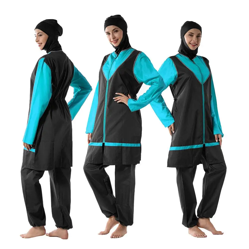 

Burkini Femme Musulmane Full Cover 3 Pieces Set Muslim Swimwear Women Maillot De Bain Hijab Modest Swimsuit Islamic Bathing Suit