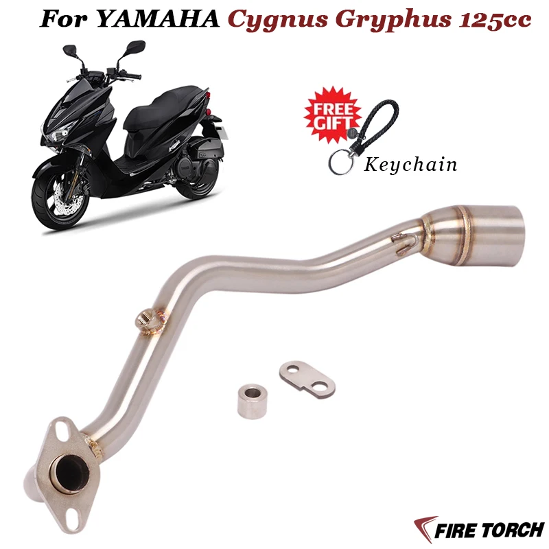 

Slip On For YAMAHA Cygnus Gryphus 125cc Motorcycle Exhaust Systems Modified Escape Stainless Steel Tube Front Link Pipe Muffler