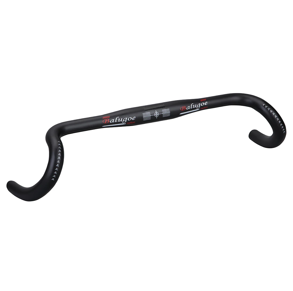 BALUGOE-Carbon Gravel Handlebar, Big Flare Bar, Cyclocross Road Bike Handlebars, External Wiring, 400mm, 420mm, 440mm, New