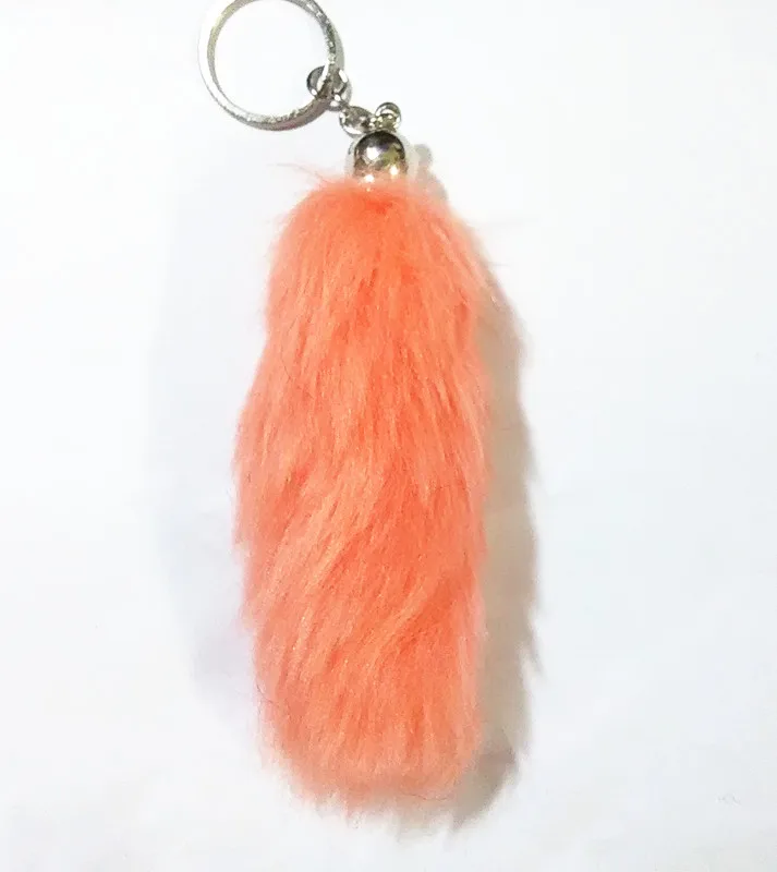 13 Color High Quanlity Tail Design Fake Fox Fur Car Key Ring Bag Chain Personality is Hanged Keychains