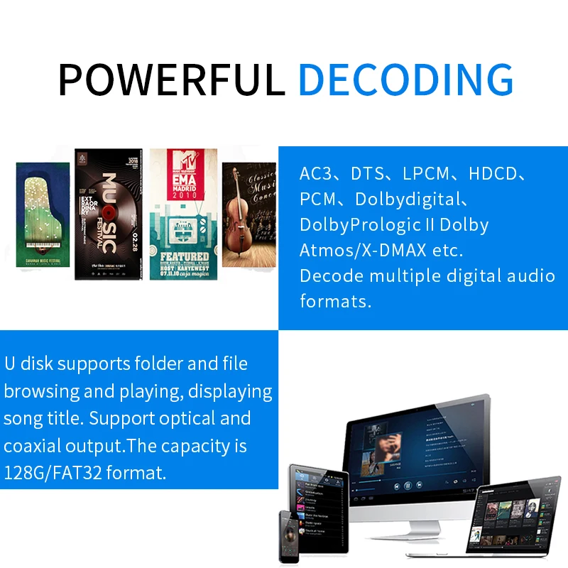 Decodificatore Audio HD920 5.1CH ricevitore Bluetooth 5.0 DAC DTS AC3 Dolby atmosfera 4K convertitore compatibile HDMI SPDIF ARC PCUSB scheda Audio