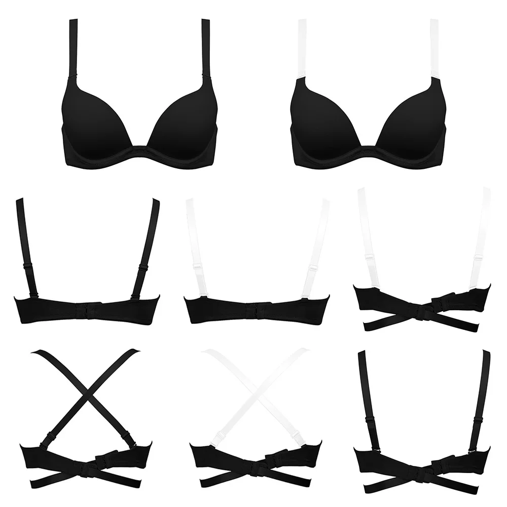 Quality Underwear Sexy Women Push Up Lingerie Bra Wire Padded Convertible Adjusted Straps 65 70 75 80 85 90 95 100 A B C D E Cup